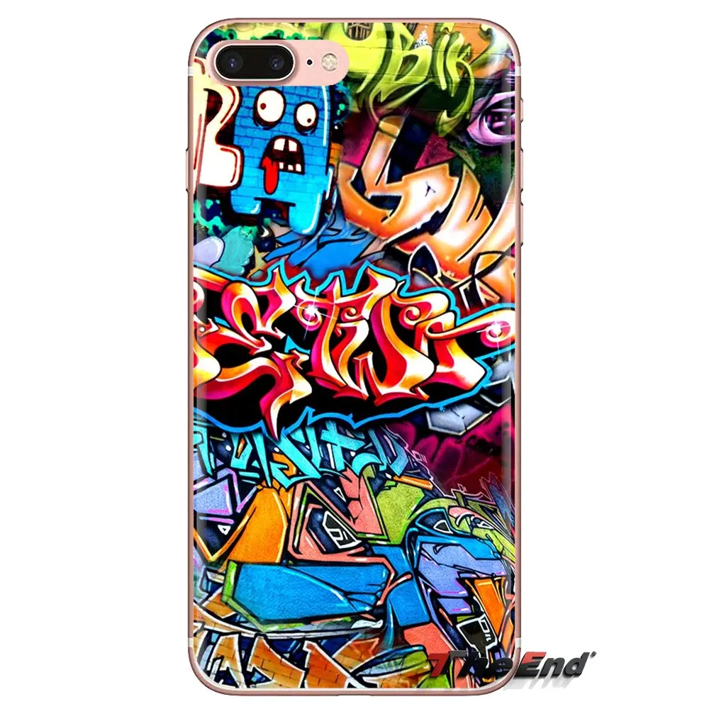 Для Samsung Galaxy S3 S4 S5 Mini S6 S7 Edge S8 S9 S10 Plus Note 3 4 5 8 9 прозрачные мягкие чехлы Чехлы граффити