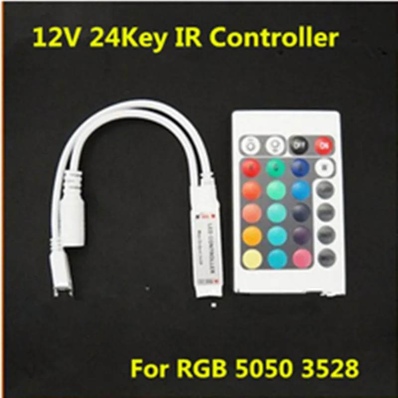 1 шт. мини пульт дистанционного управления на 24 клавиши RGB ИК 4 контакта разъем для