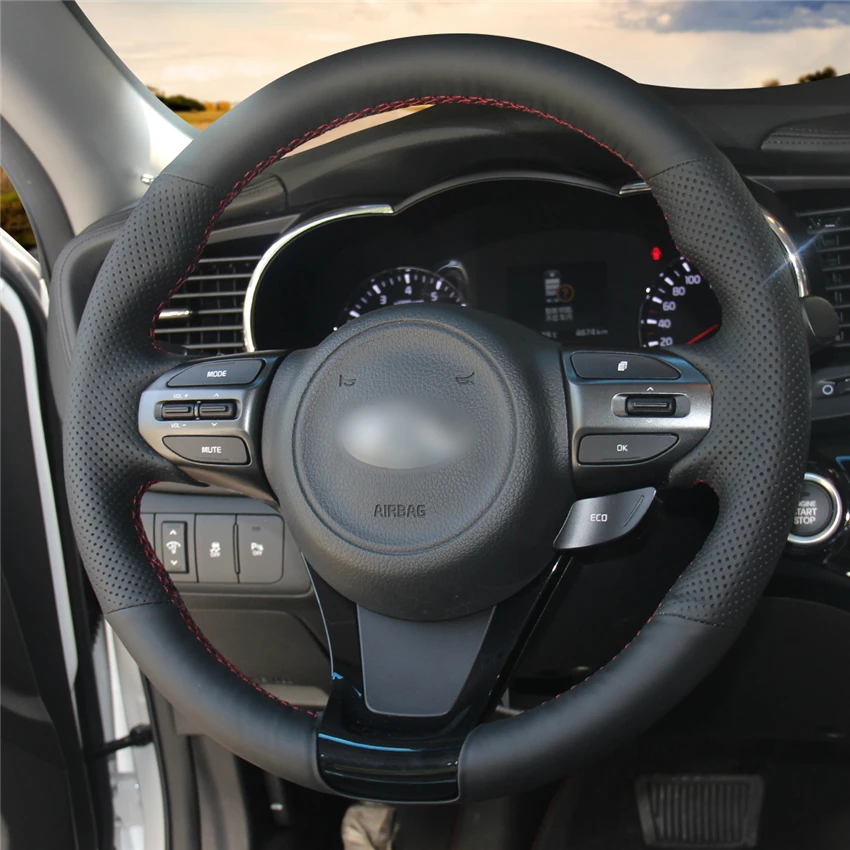 MEWANT черная искусственная кожа ручная работа противоскользящая для Kia K5 Optima 2014 2015 |