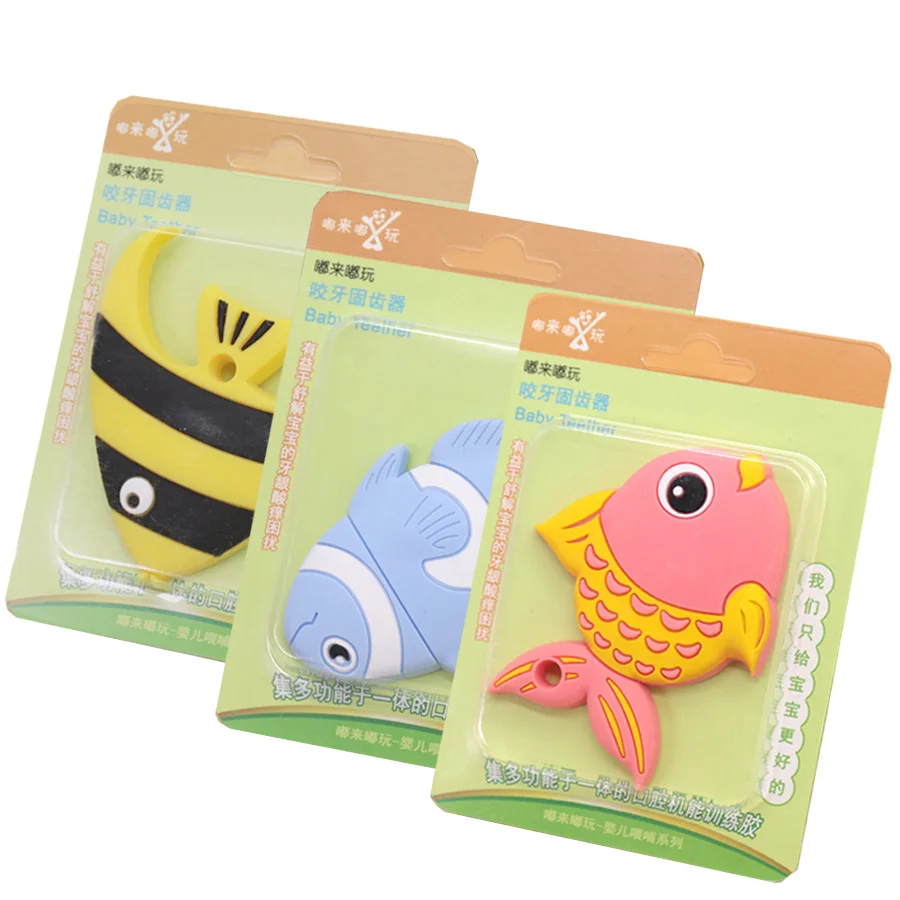 Новинка 2018 высокое качество детская рыба силиконовый Прорезыватель для зубов