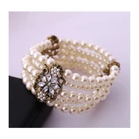 women art deco bracelet simulated pearl crystal bracelet adjustable ring set 1920s flapper jewelry accessories 16 types