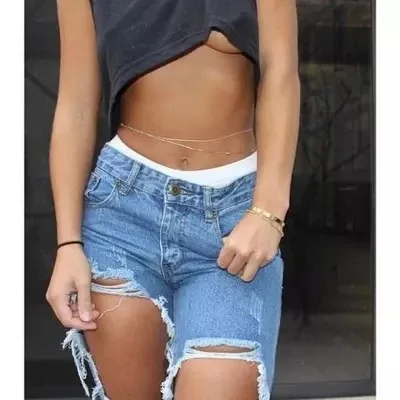 Модная брендовая цепочка для живота с кристаллами женские Украшения тела ремень