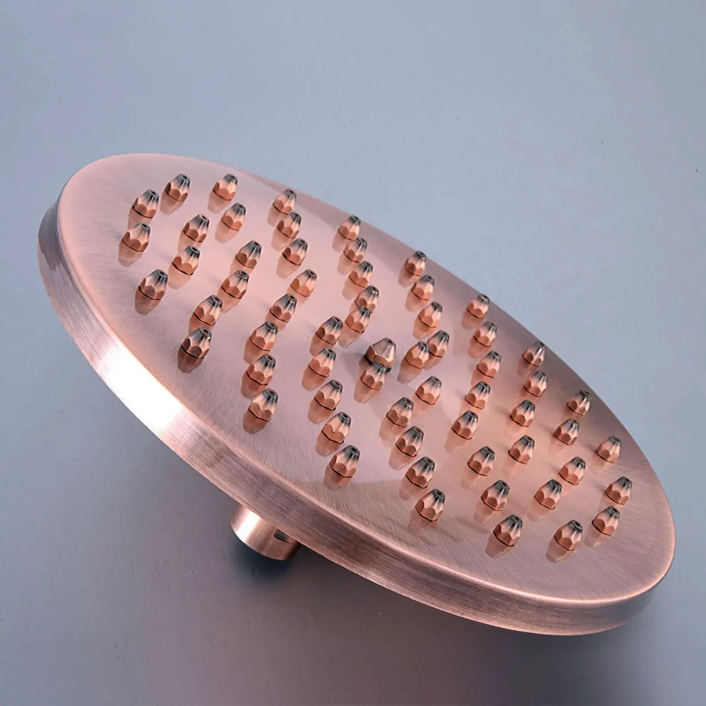 Античная красная медная 8 дюймовая круглая насадка для душа с дождевой насадкой