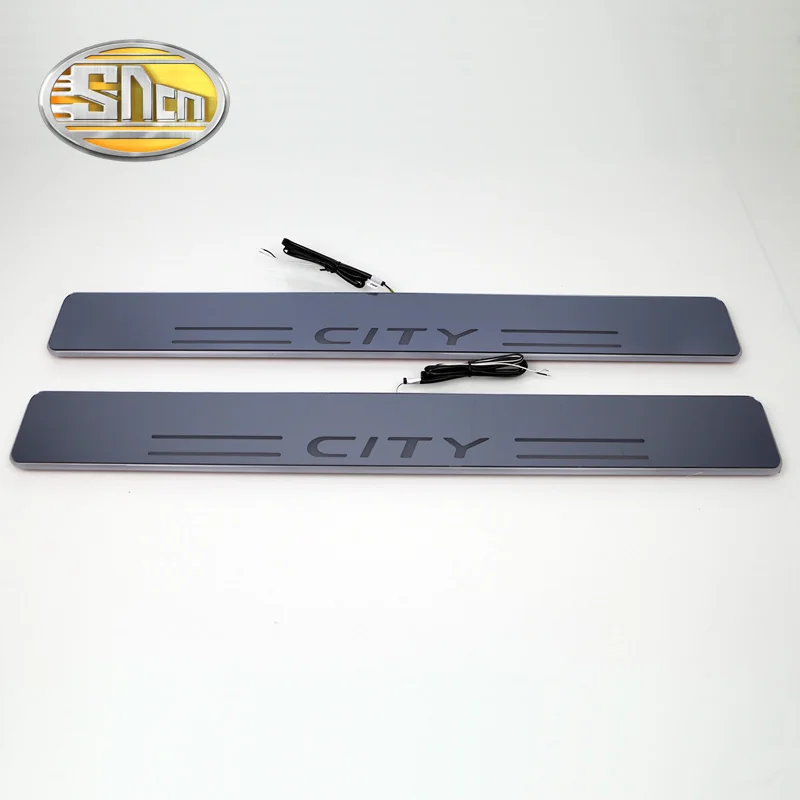 SNCN Автомобильный светодиодный дверной порог для Honda City 2012 2013 2014 2015 ультра тонкая