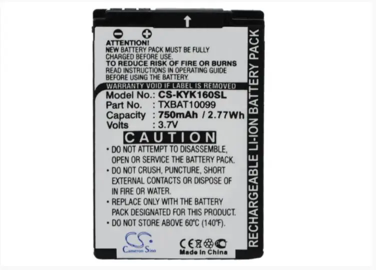 Аккумулятор Cameron Sino 750 мАч для KYOCERA Candid KX16 Dorado KX12 KX13 KX160 Xcursion TXBAT10099|Аккумуляторы