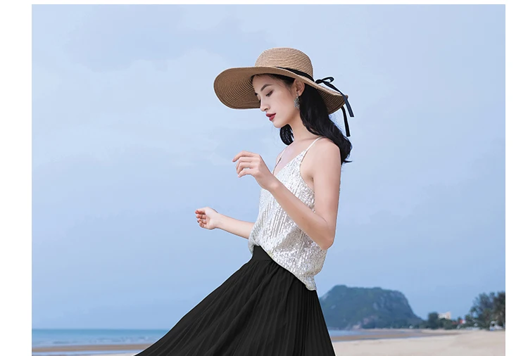 Summer Long Skirts Womens High Waist Vintage Boho Pleated Skirts Solid Color Chiffon Beach Maxi Skirt For Women Saia Faldas