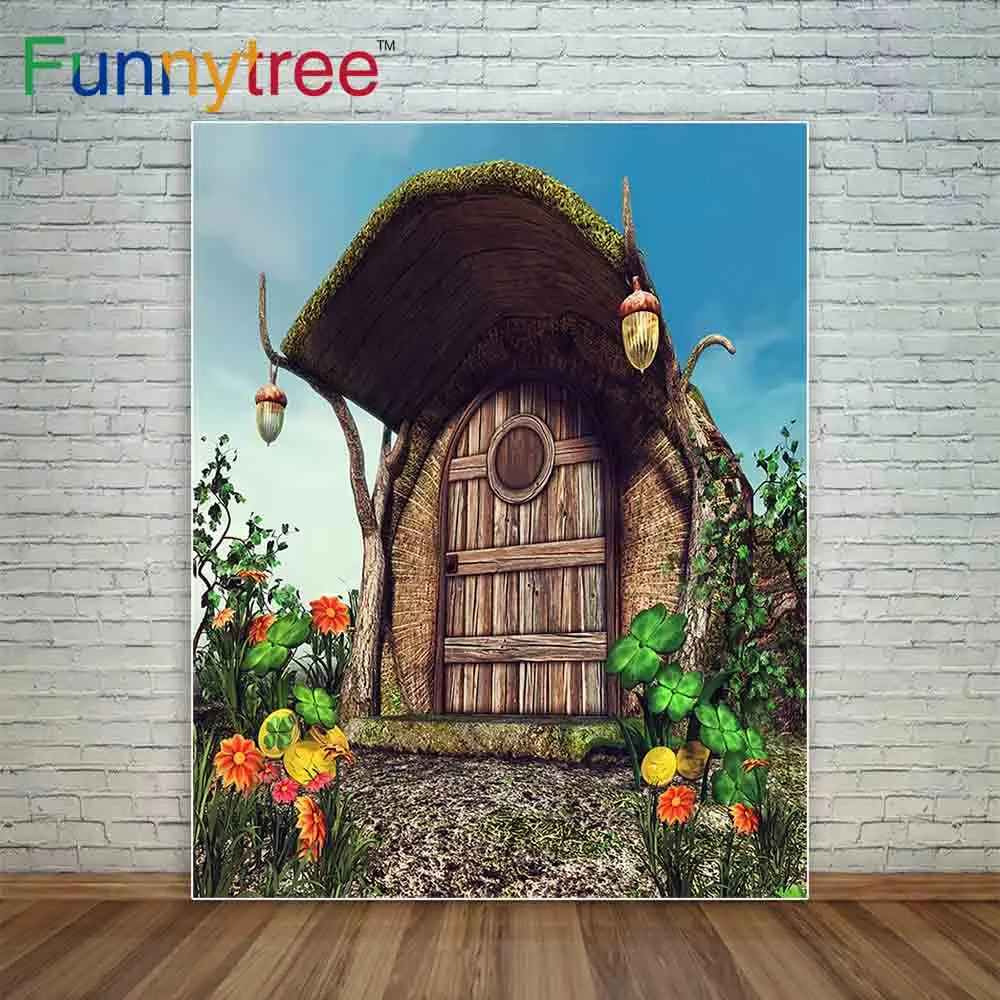 Фон для фотосъемки с изображением цветов и травы