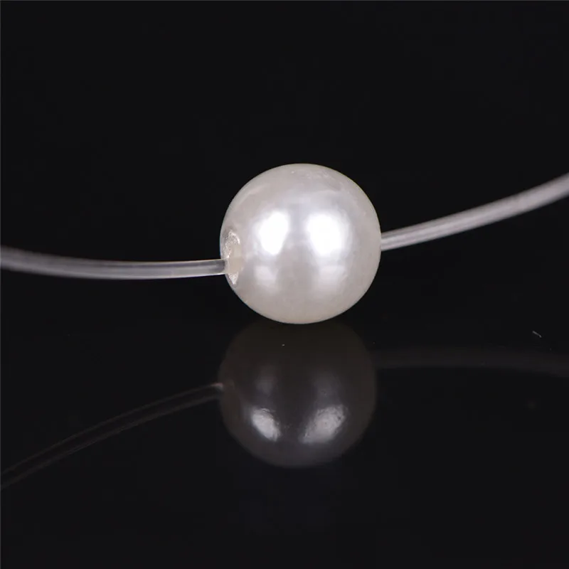 Ожерелье из искусственного жемчуга невидимое ожерелье натурального камня