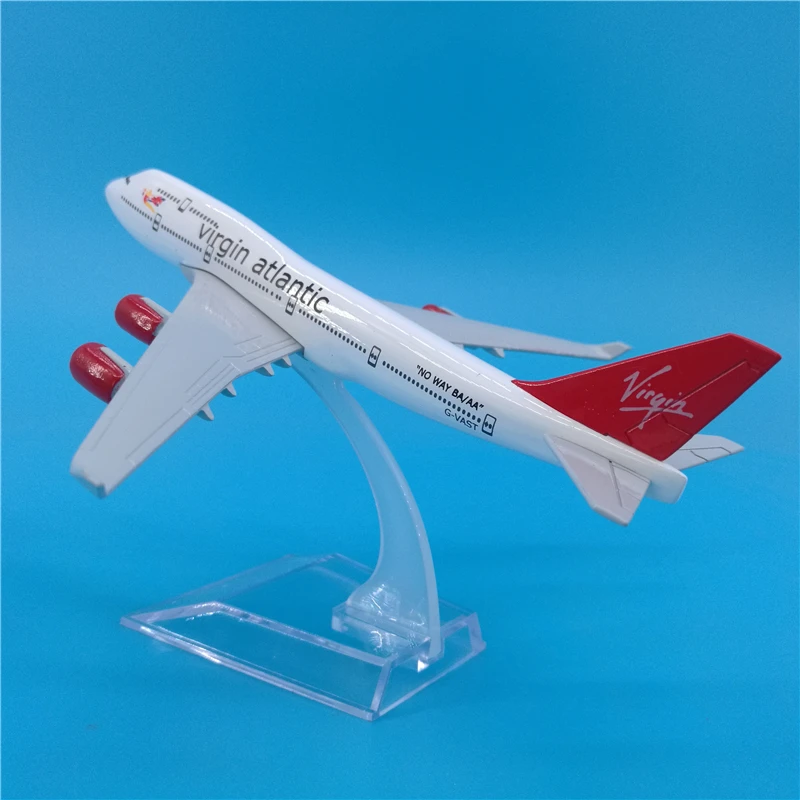 Модель самолета Virgin Atlantic Airlines 16 см модель Боинг 747 металлическая литая авиамодель