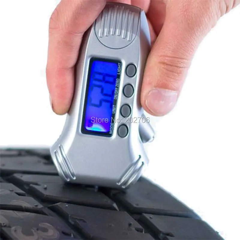 Цифровой манометр для шин с подсветкой измеритель глубины протектора