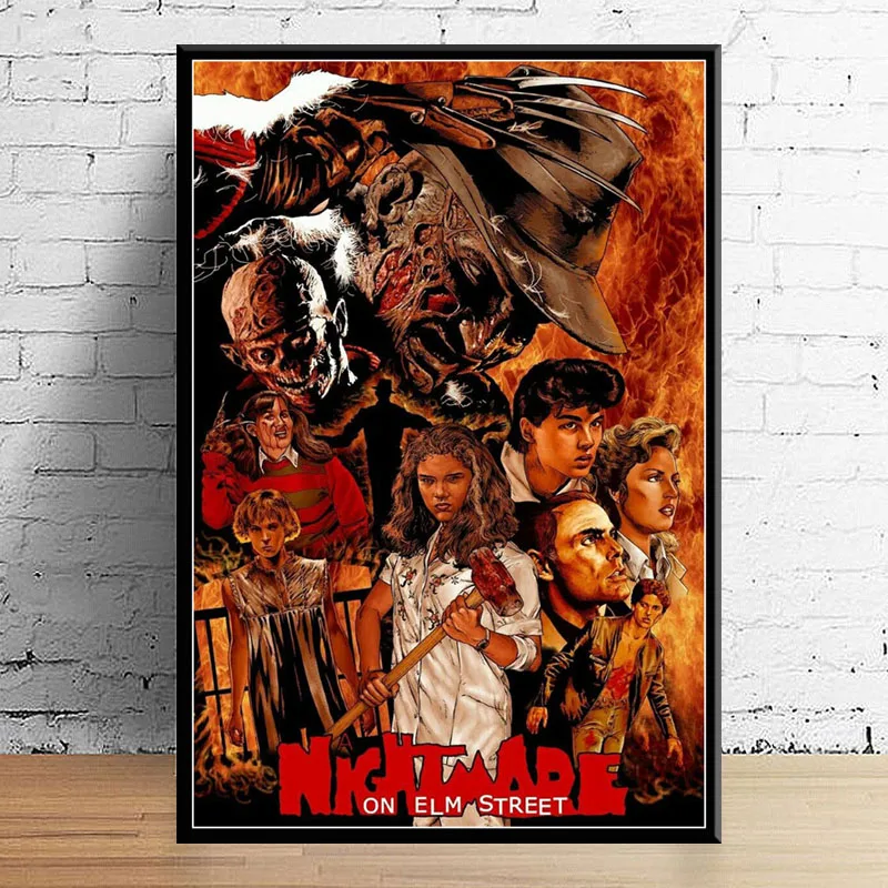 P588 A Nightmare on Elm Street Freddy Classic Horror Movie Art Painting Silk Canvas Poster Wall Home Decor | Дом и сад