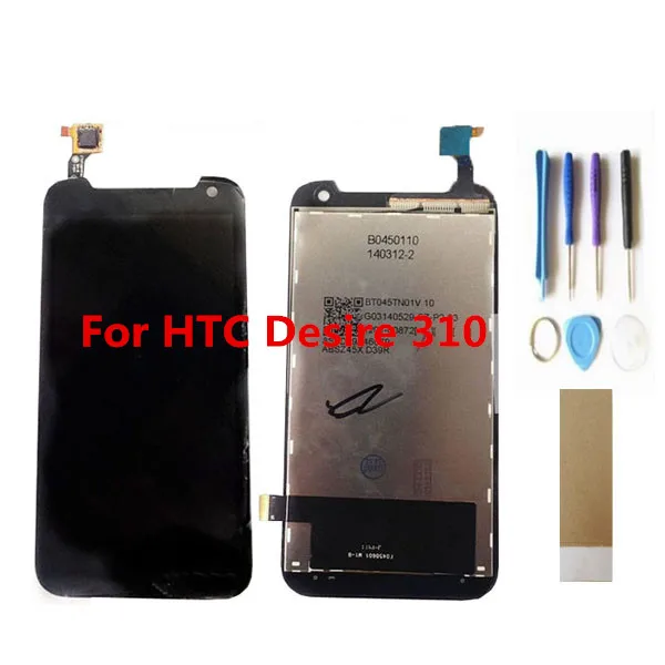 ЖК дисплей 4 5 дюйма для HTC Desire 310 с сенсорным датчиком стекло в сборе черного цвета