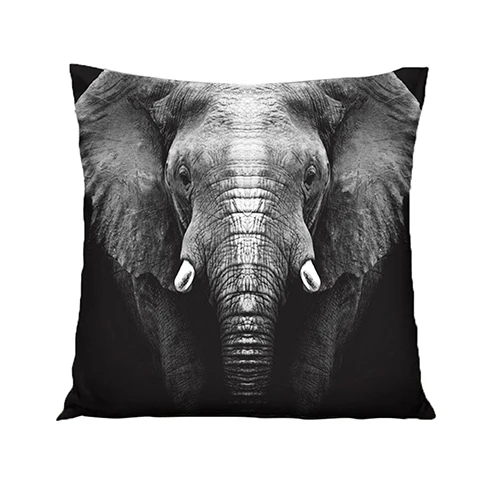 

3D Printing Elephant Linen Throw Pillow Case Cushion Cover Home Sofa Decor
