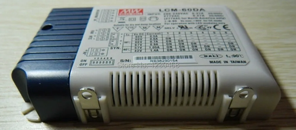 60 Вт MEANWELL LCM 60DA DALI dimmable светодиодный драйвер dimming Светодиодный источник питания с