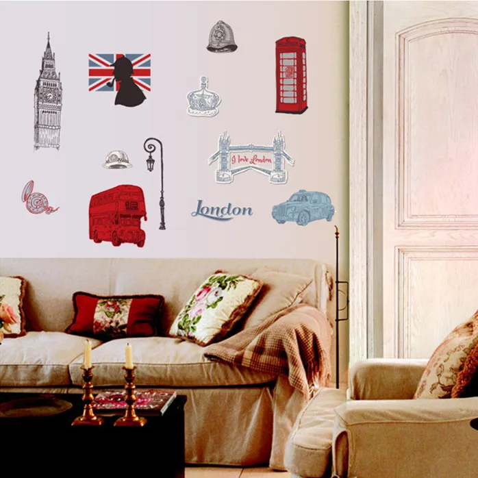 Лучшие креативные DIY настенные стикеры с большим Беном в стиле автобуса для домашнего декора детской