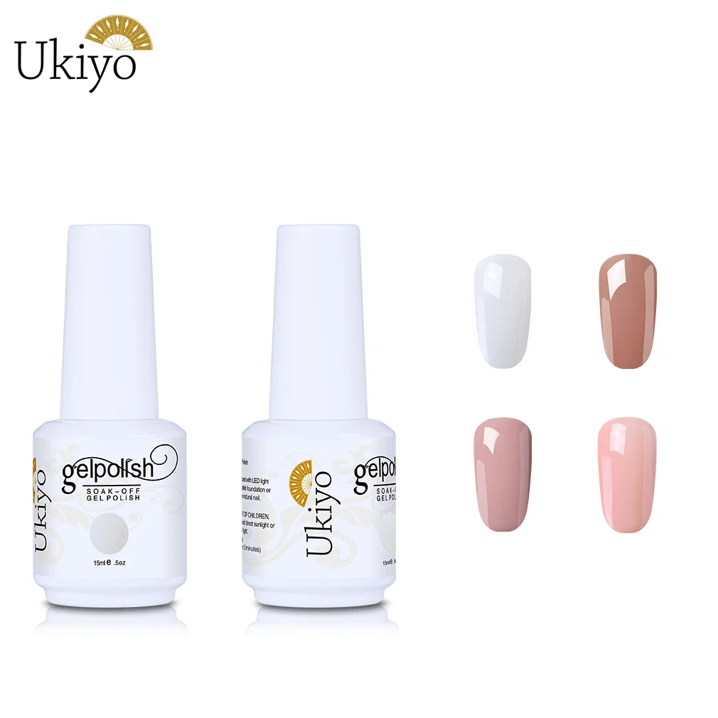 UY-FA-15ML-4PCS-C001 Ukiyo 4 шт./лот 15 мл Классический Гель-лак замачиваемый УФ Гель-лак Vernis Ongle верхнее Базовое покрытие требуется длительный маникюрный набор - Цвет: UY-FA-15ML-4PCS-C001