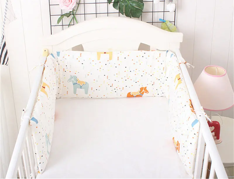 Детские бамперы для кроватки с рисунком короны 180*30 см, u-образный Комплект постельного белья для малышей, защитная подушка для кроватки для новорожденных - Цвет: tongqu