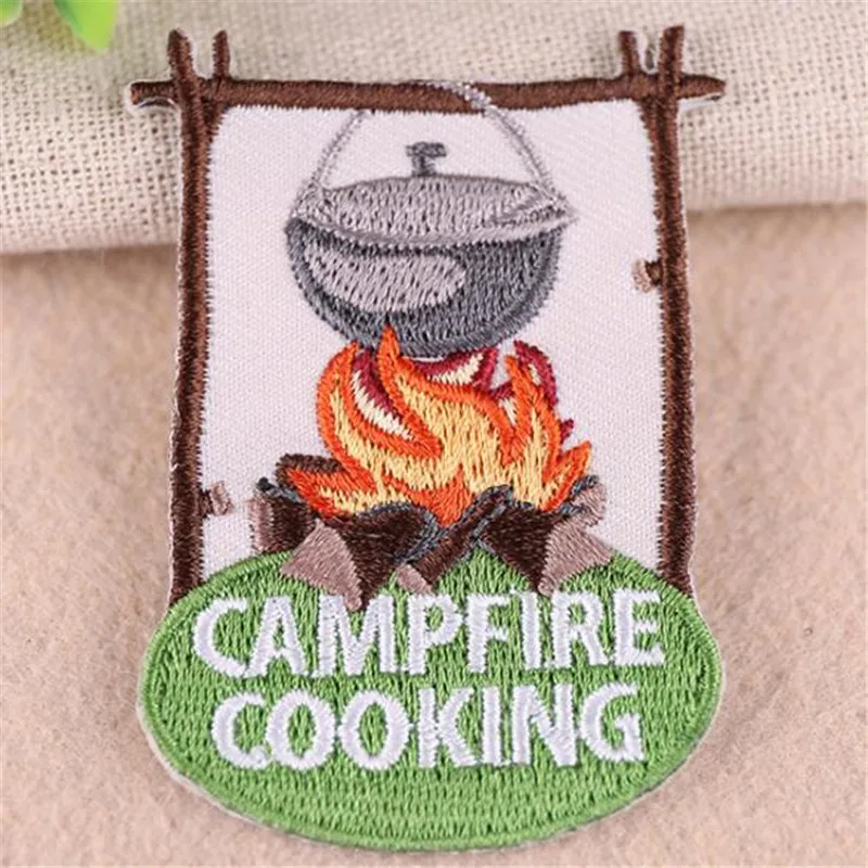 Утюжок на заплатках для одежды женщин CAMPFIRE COOK сделка с ним вышитые нашивки Одежда