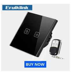 Eruiklink ЕС/Великобритания стандарт AC 110 V-250 V светильник, настенный выключатель, Хрустальная стеклянная панель, сенсорный настенный светильник