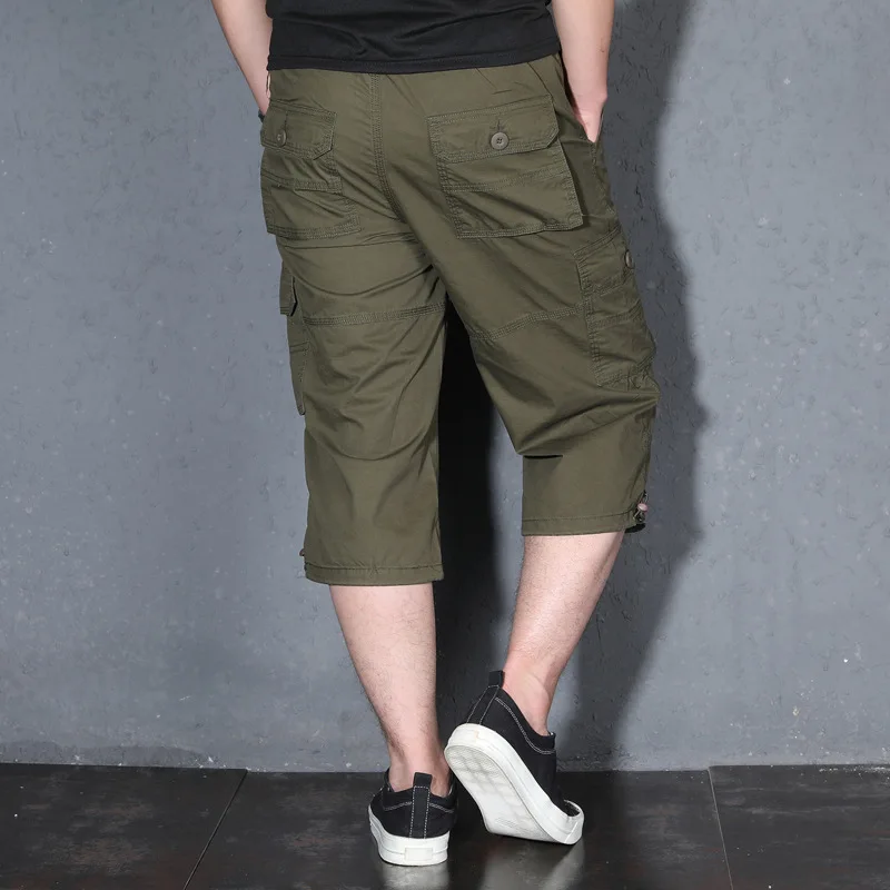 Новинка 2019 летние мужские мешковатые шорты карго с множеством карманов на молнии