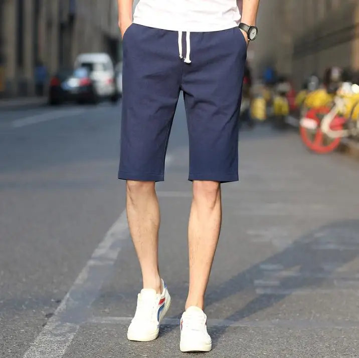 

Высокое качество 2022 Летние повседневные тонкие подростковые шорты с эластичным поясом Дышащие Короткие однотонные Молодежные мужские пляжные шорты