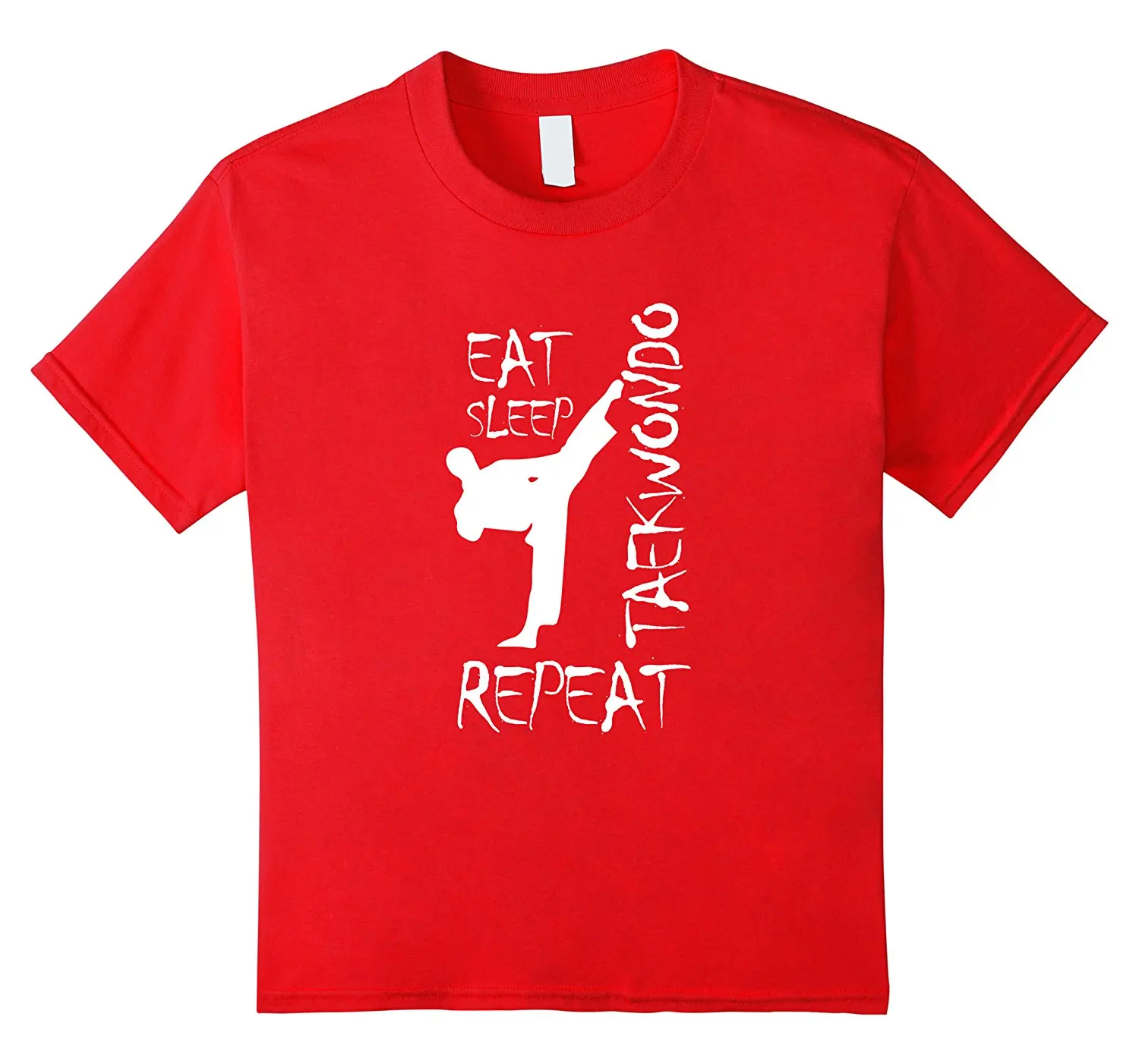 

Taekwondo T-Shirt Eat Sleep Taekwondo Repeat Short Sleeve Design Style New Fashion Short Sleeve 100% Cotton for Man T Shirts