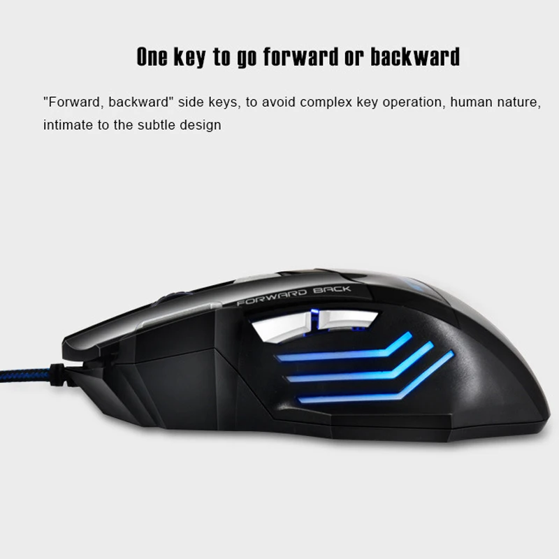 IMice X7 Бесшумная игровая мышь для геймера проводная компьютера ПК ноутбука