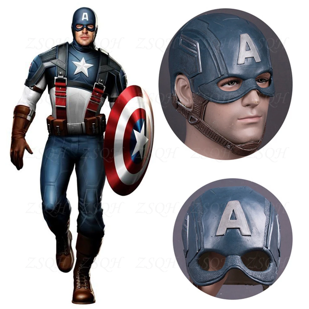 Латексная Маска Капитана Америки для косплея фильма captain america 3 Civil War Steven Rogers