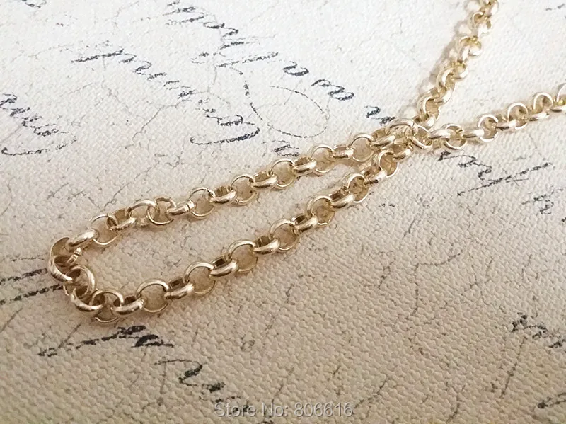 

10M/lot ( 6mm/w ) Gold color " O" Shape Metal Aluminum Link Chains Jewelry Findings Components