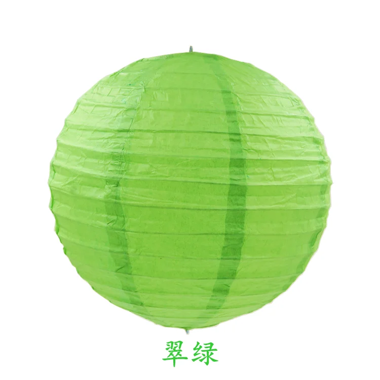 Emerald green Новинка 1 шт. китайский круглый бумажный фонарь " 6" " 10" 1" 14" 1" Праздничный фонарь s для украшения свадьбы, дня рождения, душа, вечерние принадлежности - Цвет: Emerald green
