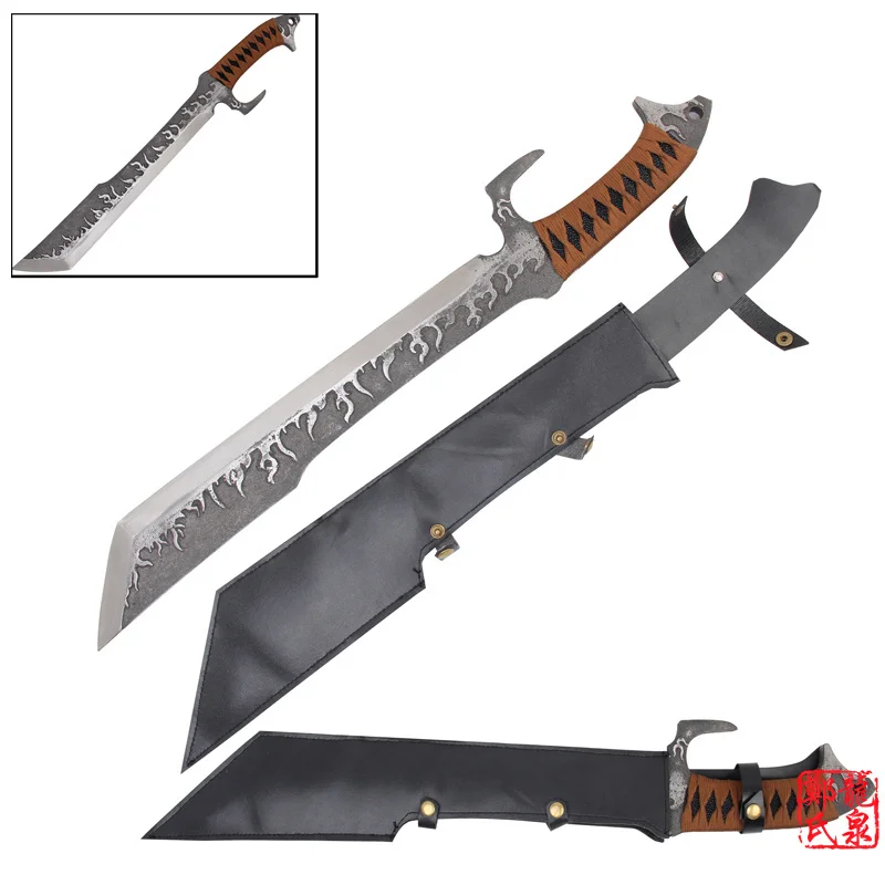 Бесплатная доставка пламя Самурай искусственная кожа черный шнур | Дом и сад