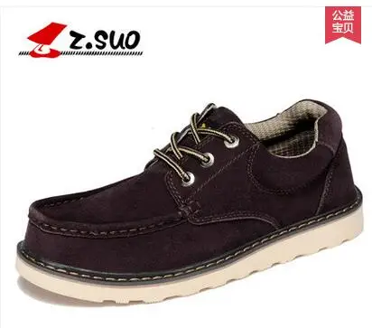 Zsuo/модная повседневная мужская обувь размера плюс модная из коровьей замши ZS6156 |