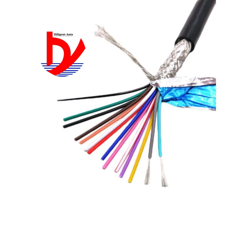 Слойной обмоткой стекловолокном 18AWG 0.75mm2 мульти-защищаемый сердечник кабеля RVVP 2/3/4/5/6/7/8/10/12/14/16/20/24 анти-помех линии управления signa