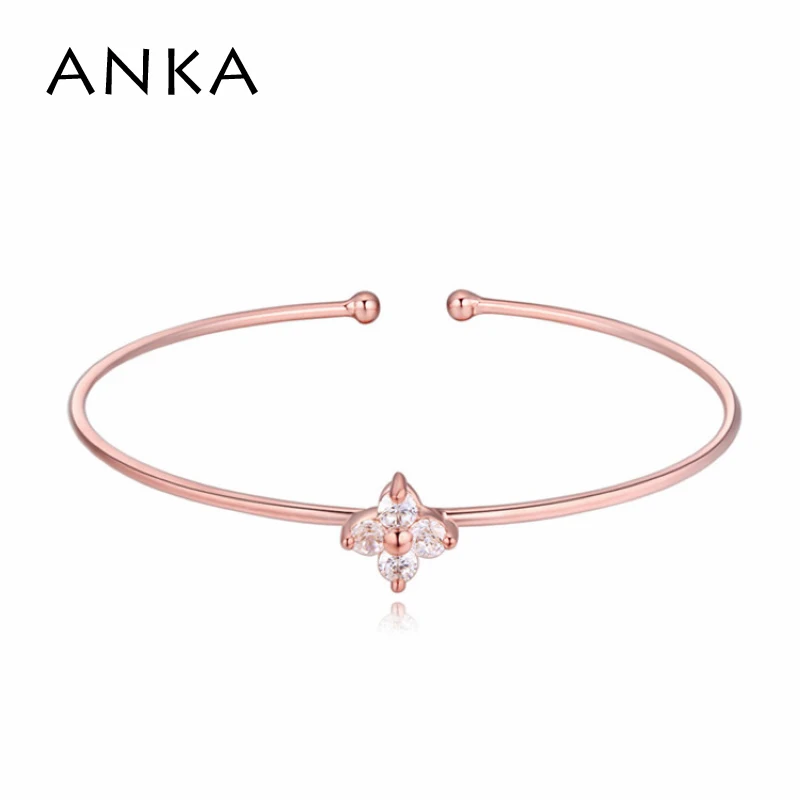 Анка в простом новые очаровательные милые форма цветка браслет фианит класса