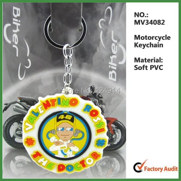Free Shipping 5pcs/lot Doctor VR46 VR 46 3D Rubber Motorcycle Car Key Chain Keychain PVC Auto Brand Logo Rings Keyring | Автомобили и