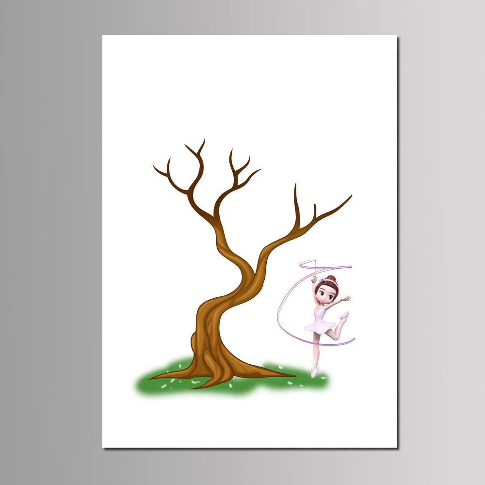 Baby Boy Girl Baptism Party Favor DIY Fingerprint Tree Guest Book Kids Birthday Gift Event Decor Customized Canvas Painting - Цвет: KD-55
