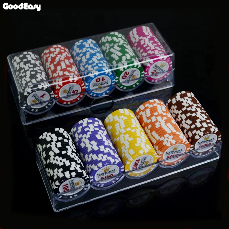 100/200 шт/набор 14 г глины Золотая Корона Покерная фишка Casino Chips в форме фишек Казино