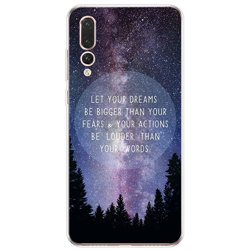 Вдохновляющие цитаты Мягкий Силиконовый ТПУ чехол для телефона Huawei P9 P10 P20 PLUS P30 PRO