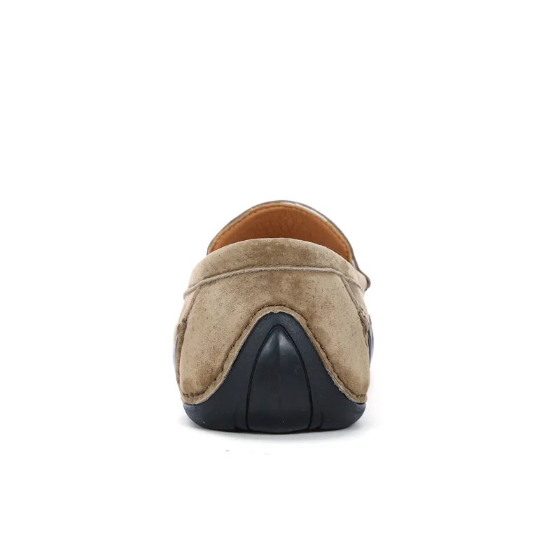 

Mens Casual Loafers Luxury Slip on Shoes Men Loafer Genuine Leather Flat High Quality Designer Driving Shoes Men Moccasins Grey