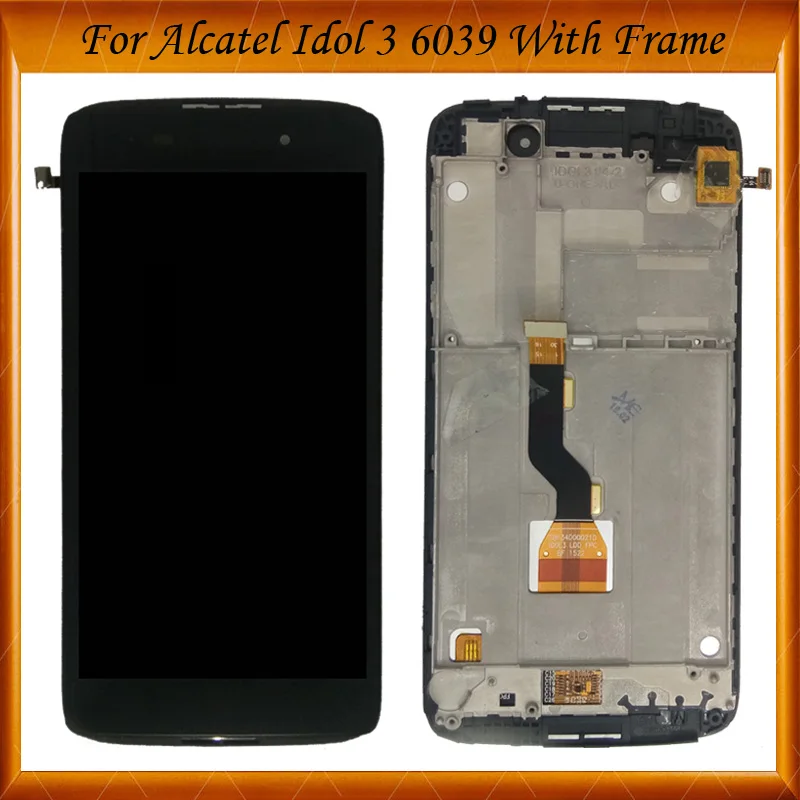 Для Alcatel one touch idol 3 OT6039 6039 6039A 6039K 6039Y ЖК экран + сенсорный дигитайзер с рамкой