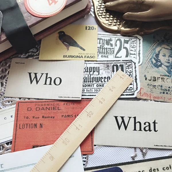 52 шт./упак. винтажная бирка для этикеток бумажные наклейки скрапбукинга сделай