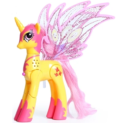 Lanyitoys светильник и музыка Единорог 8,6 дюймов My little ponies игрушки экшн фигура аниме модель игрушки для девочек