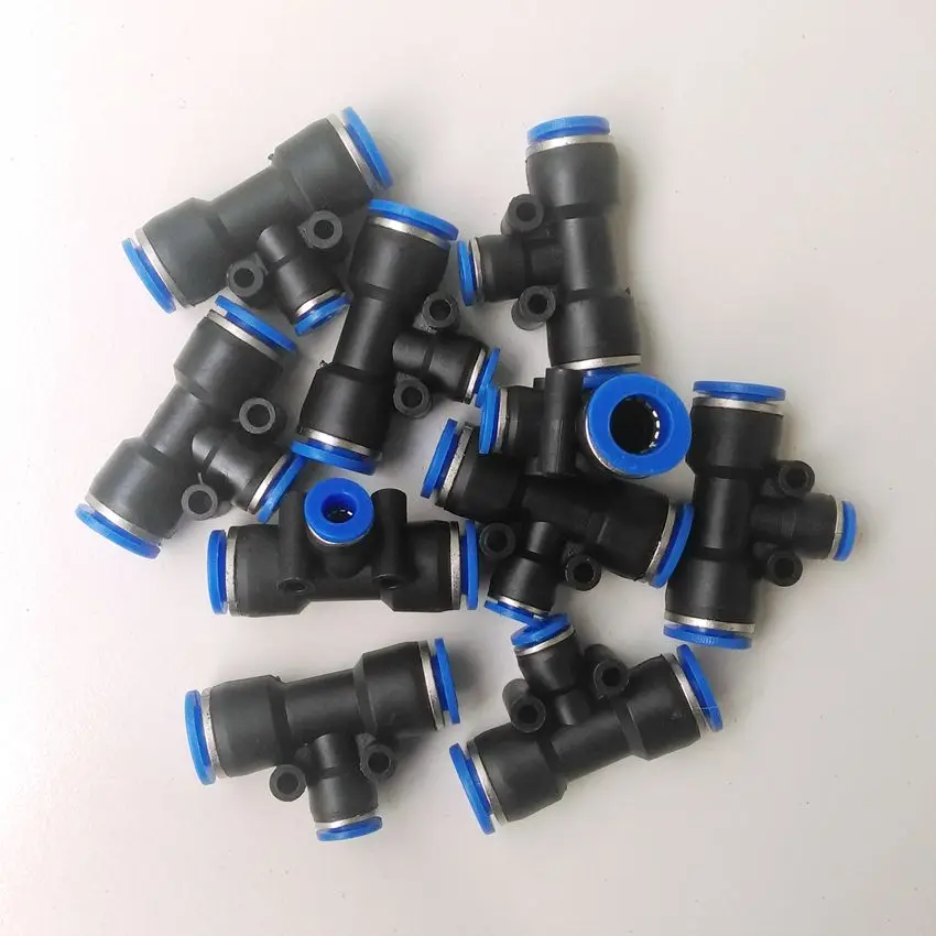 10 шт./лот T Union тройник редуктор мм до 6 трубчатый фитинг PEG10-6 Т Форма для