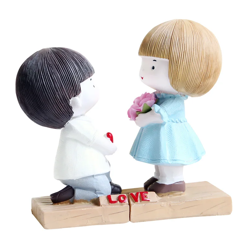 Декор для дома новый женатый дом украшение спальни пара кукол из смолы подружки