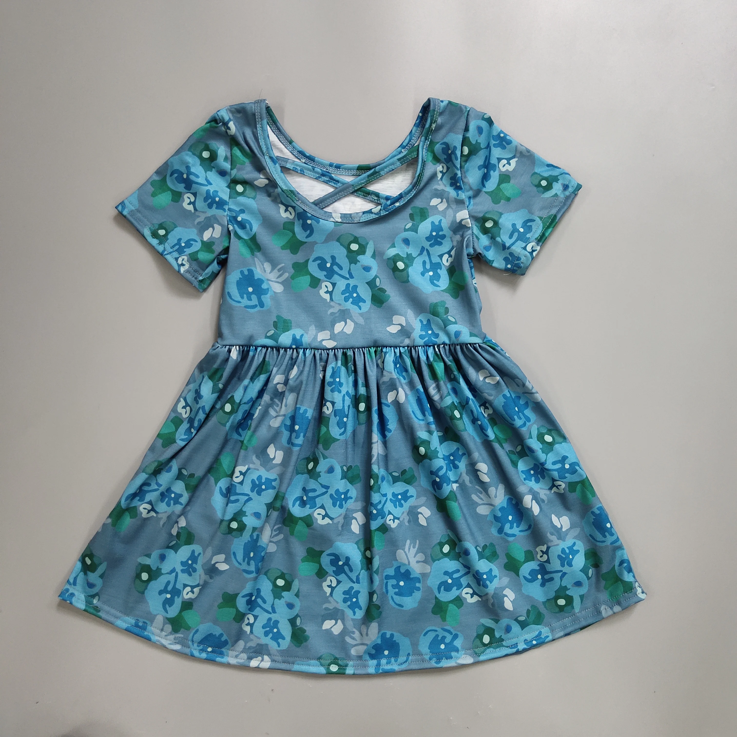 Лоскутное платье для девочек Одежда маленьких с принтом эксклюзивная детская