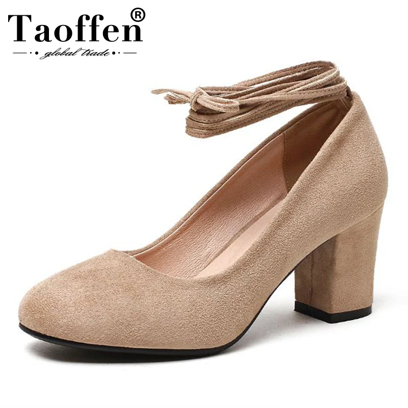 TAOFFEN/2019 г. Новые модные вечерние туфли лодочки с перекрестными ремешками 4 цвета