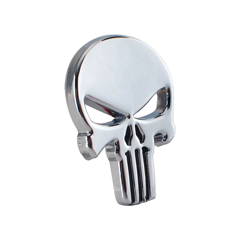 Car Styling The Punisher 3D Metal Skull Sticker Emblem Body Badge Accessories For Lada kalina granta priora niva largus samara