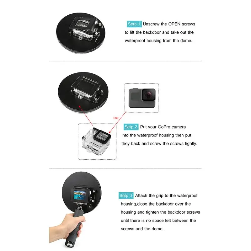 6 дюймовый купольный порт для дайвинга GoPro камеры 7 5 Black S Port s Cam с