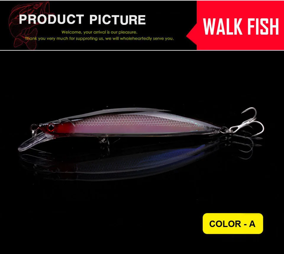 WALK FISH, 1 шт., лазерная приманка в виде гольяна, искусственная жесткая приманка, 3D глаза, 13 см, 21,6 г, воблеры для рыбалки, кренкбейт, Minnows, глубина 0,5-2 м