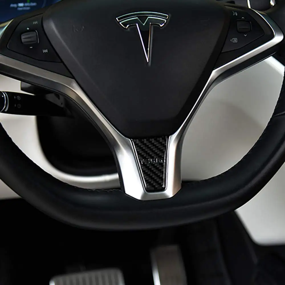 Tesla Автомобильная дверная ручка Накладка протектор Наклейка 3D Настоящее углеродное волокно с полиуретаном для Tesla модель S